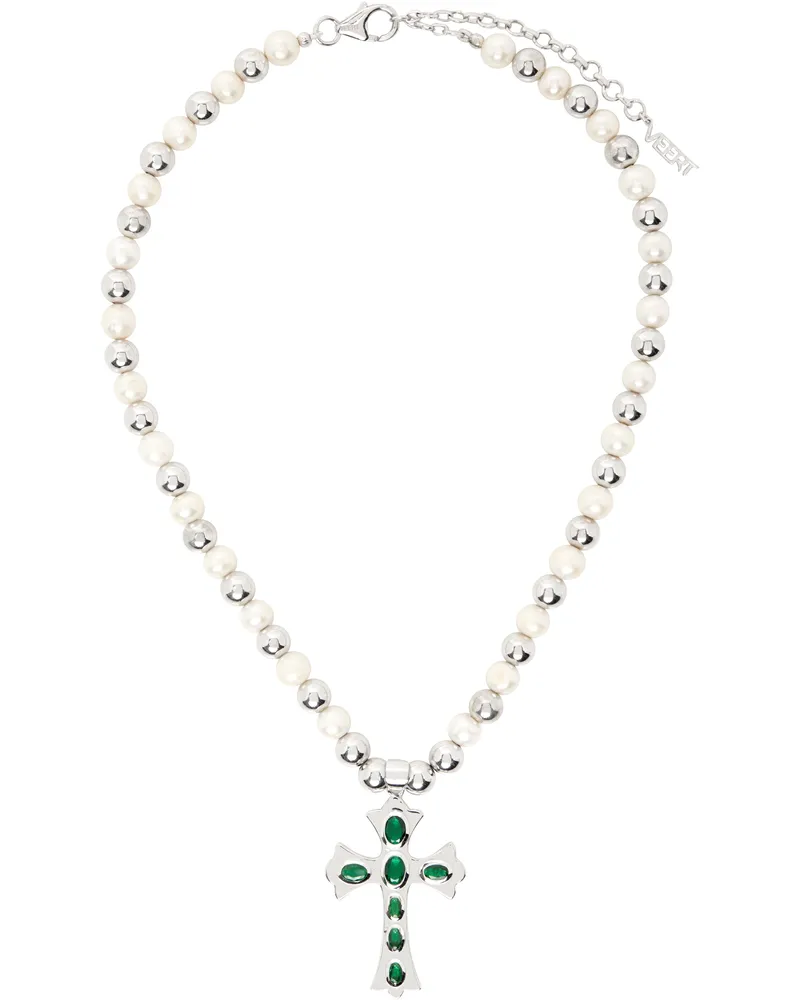 CELINE｜ (TRIOMPHE DE LYS MEDAL NECKLACE IN STERLING SIL Celine Triomphe de Lys Medal Necklace in Sterling Silver and