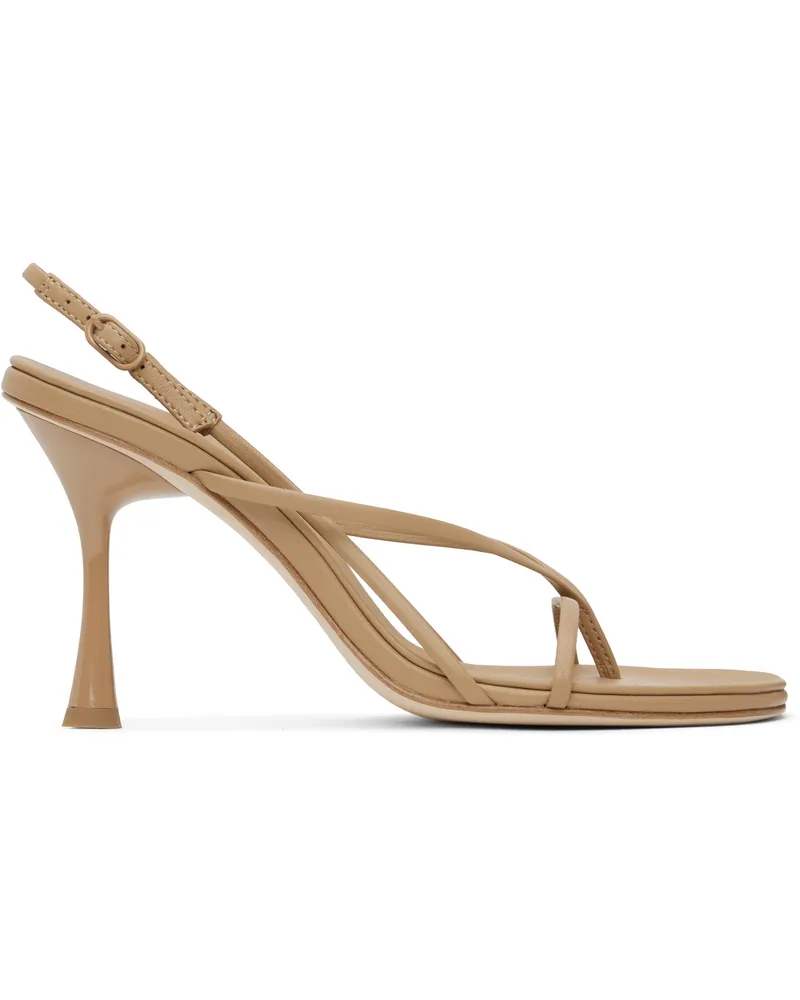 Studio Amelia Beige Wishbone 90 Heeled Sandals Bge