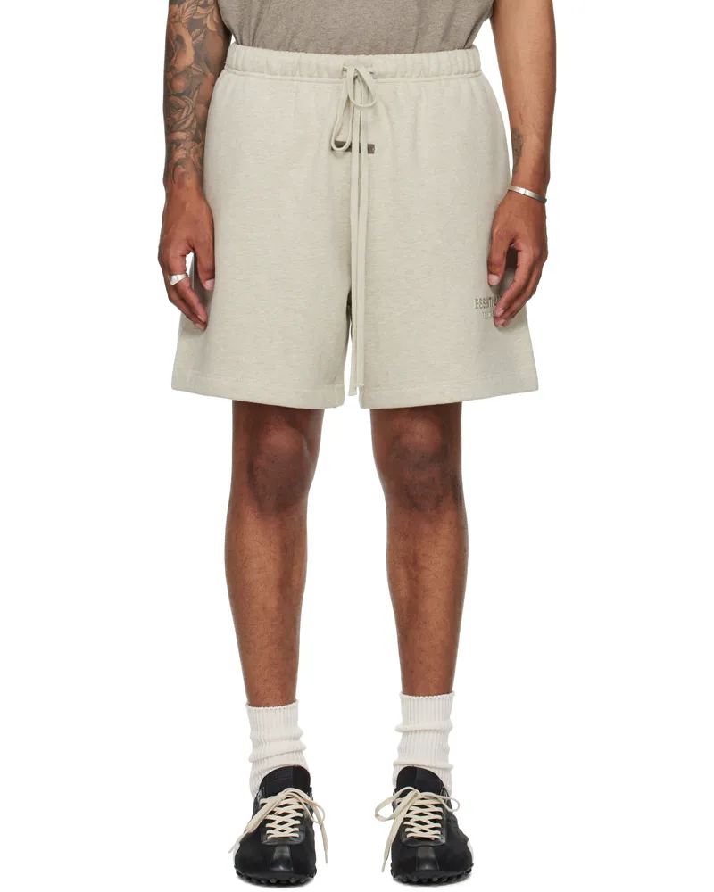 Fear of God Beige Soccer Fleece Shorts Heather