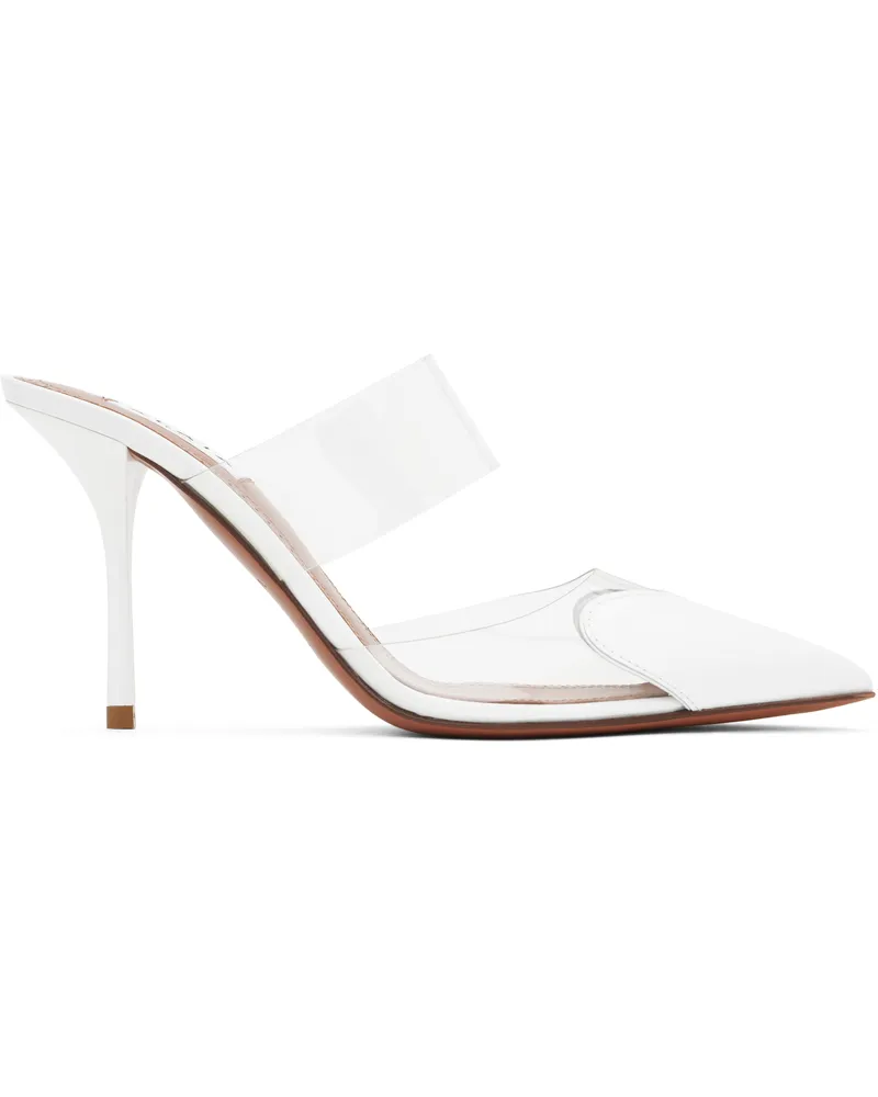 Alaïa White Le Coeur Mules 010
