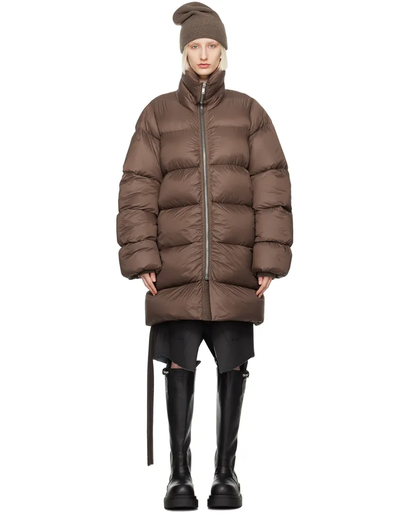 Rick Owens Brown Turtle Down Coat 134