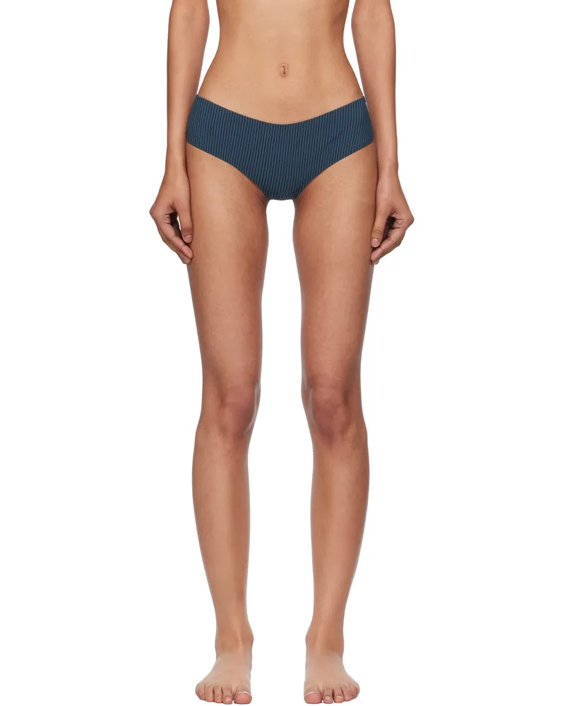 Fruity Booty Navy Bream Stripe Bikini Bottom Navy