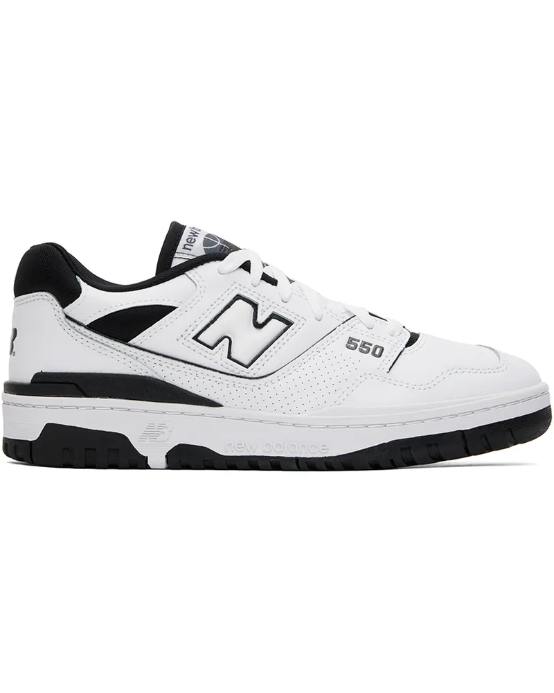 New Balance White & Black BB550 Sneakers White