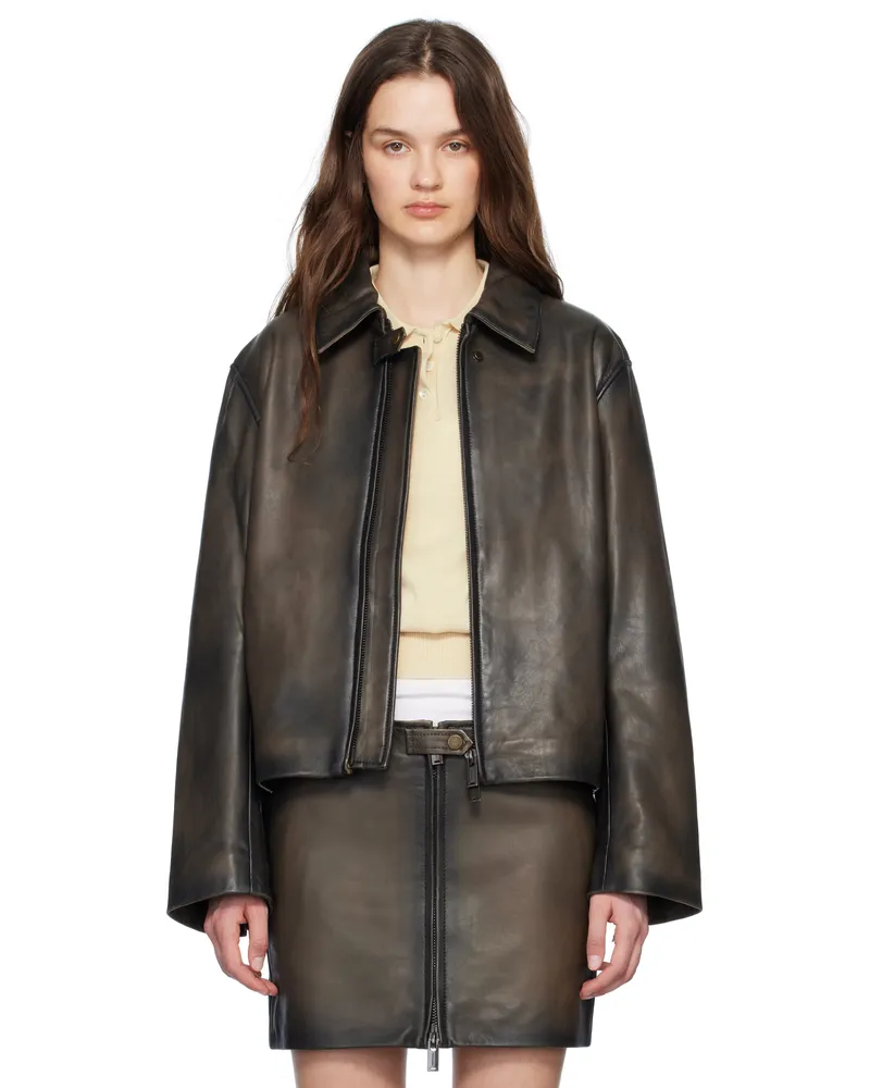 Holzweiler Brown Cia Leather Jacket 1105