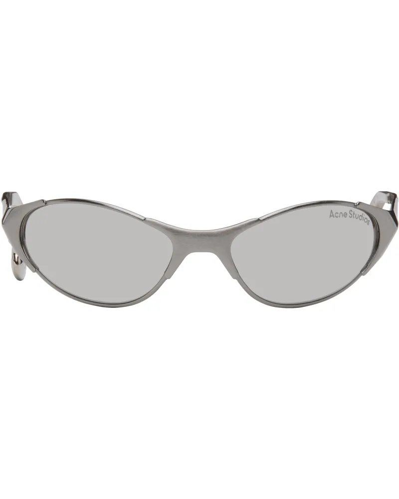 Acne Studios Silver Metal Frame Charm Sunglasses Bwf