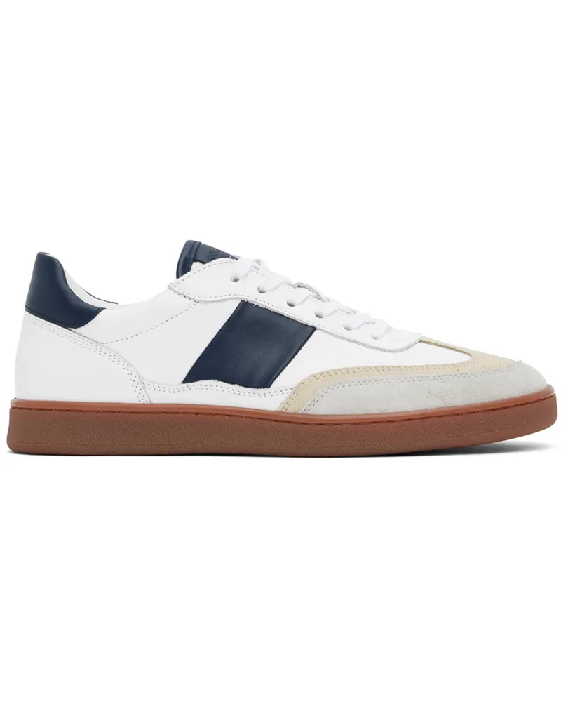 Collegium White & Navy Pillar Court II Sneakers White