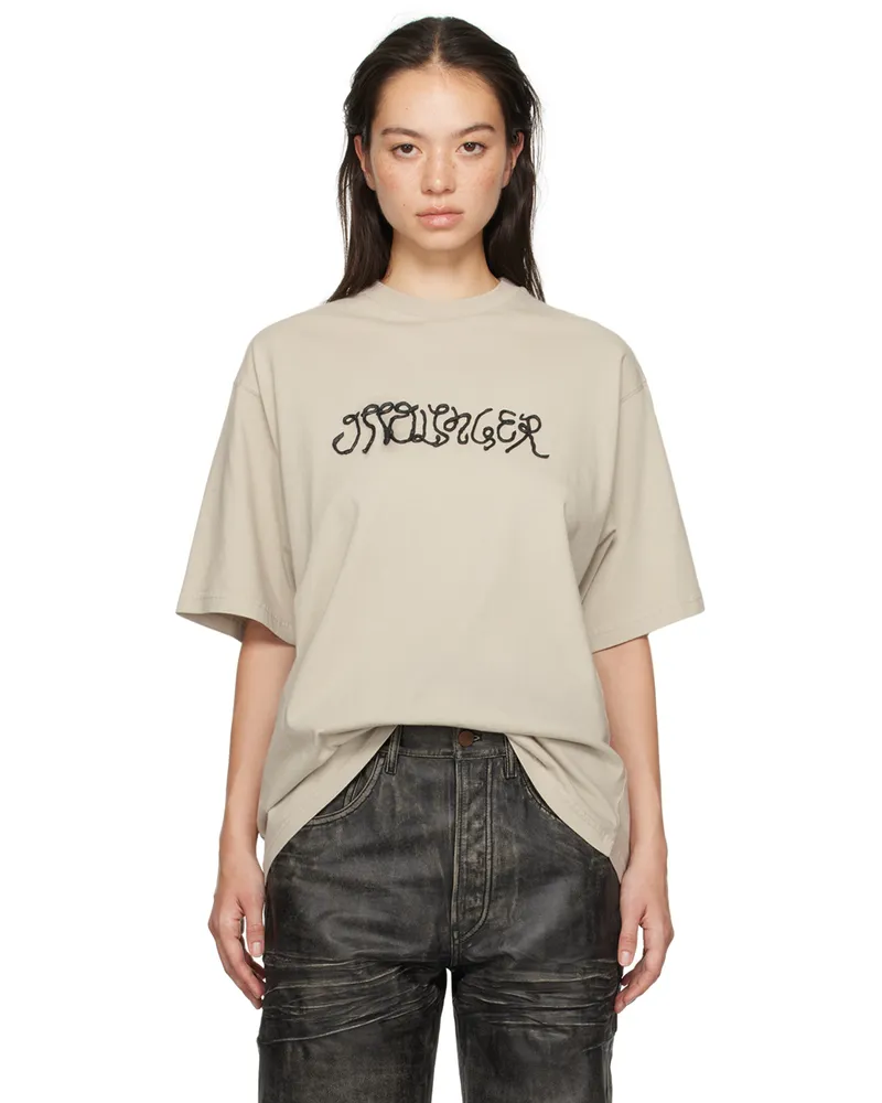 OTTOLINGER Beige Oversized Puffy Logo T-Shirt Sand