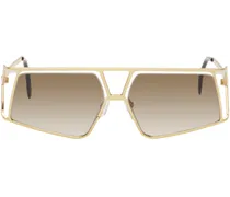 Gold & White Angled Aviator Sunglasses