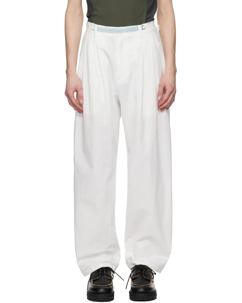 Hyein Seo White Wide Trousers White
