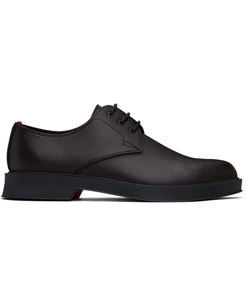 HUGO BOSS Brown Leather Derbys 201-dark
