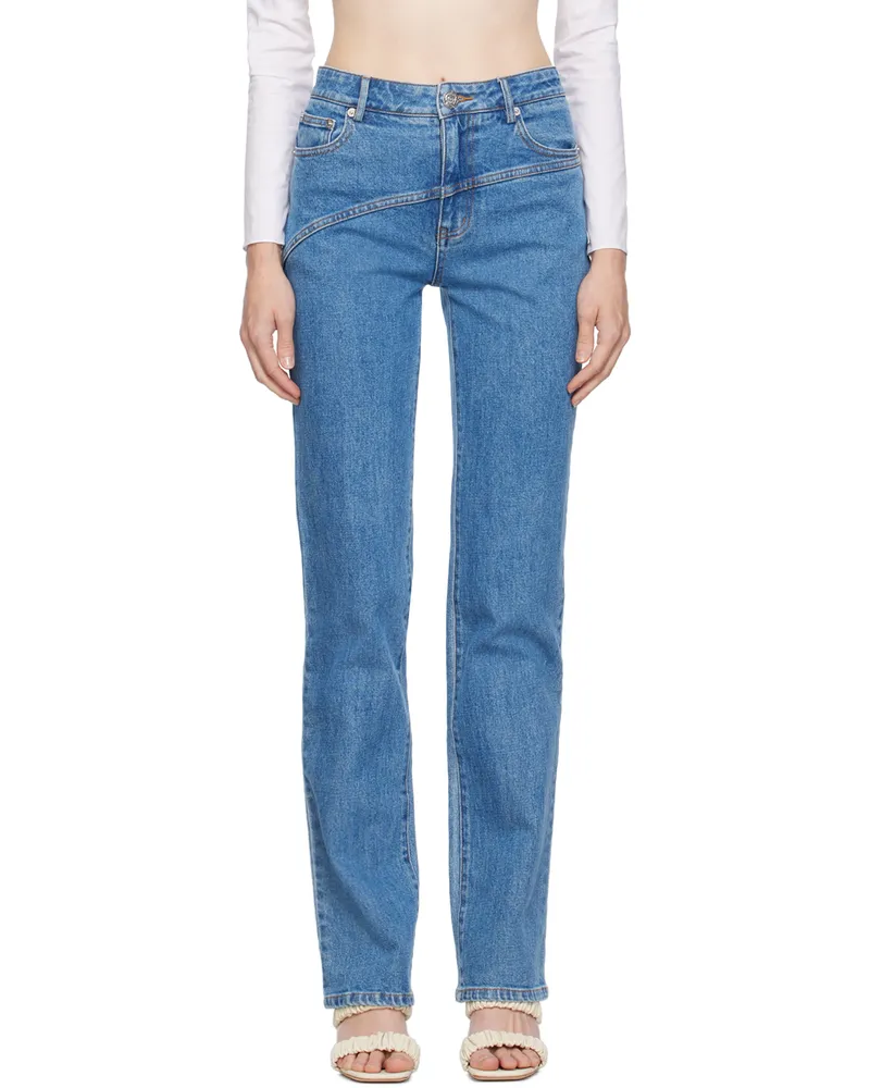 STAUD Blue Nolan Jeans Medium