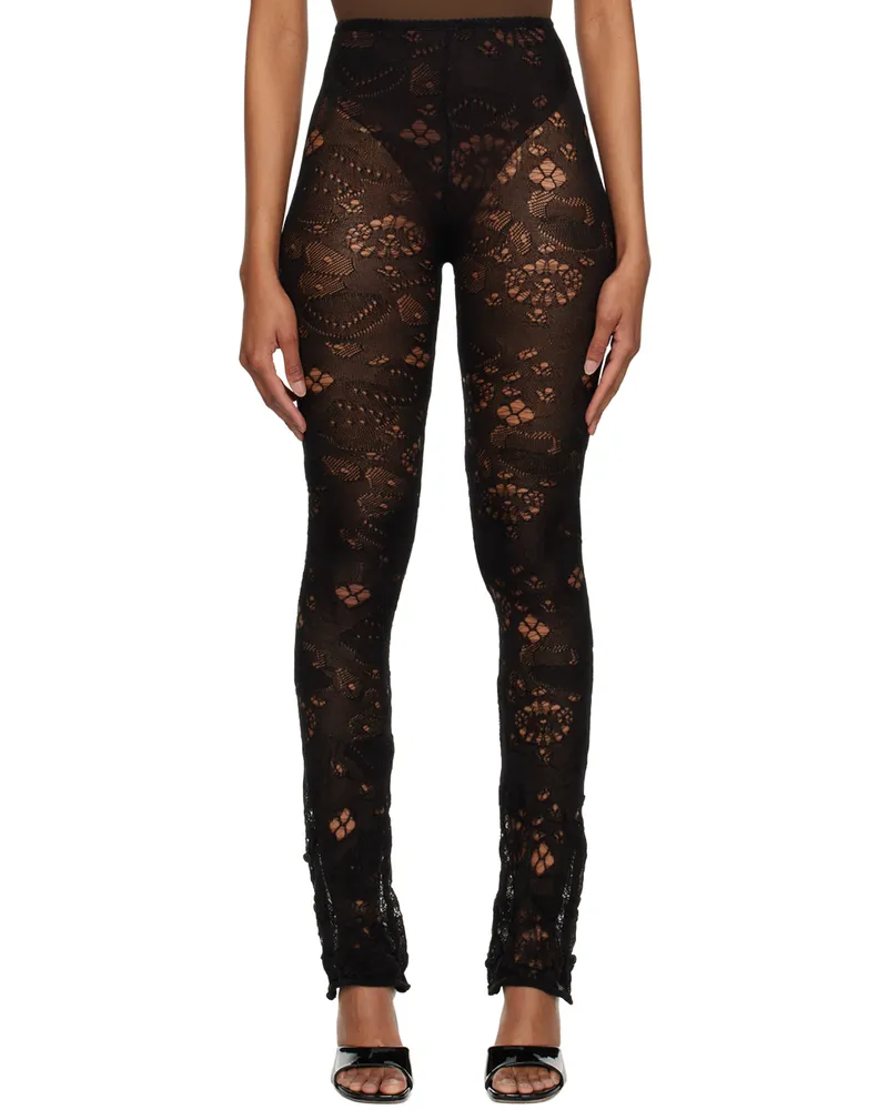 Olēnich Black Cutout Trousers Black