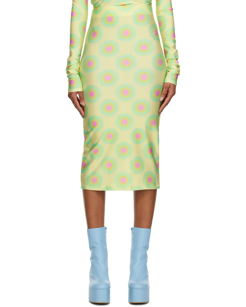 SPORTMAX Green Gestro Midi Skirt 003