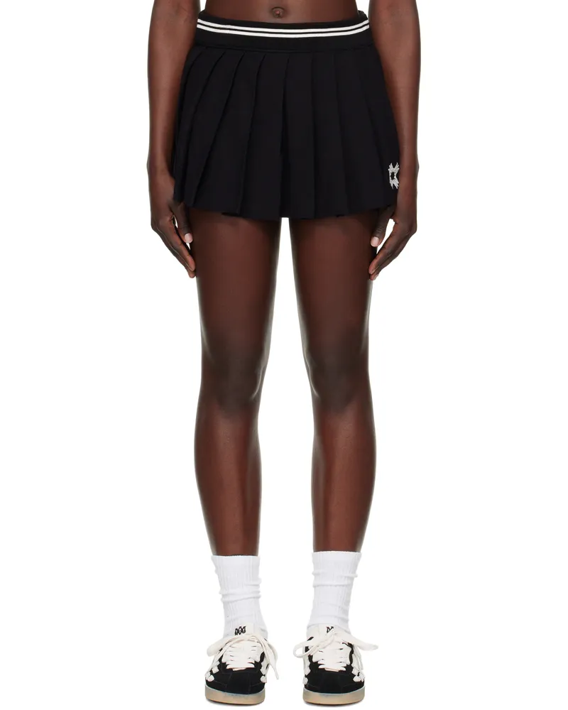 Amiri Black MA Quad Pleated Miniskirt Black