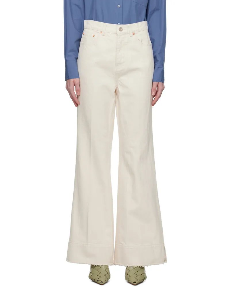 RECTO Off-White High-Rise Jeans Ecru