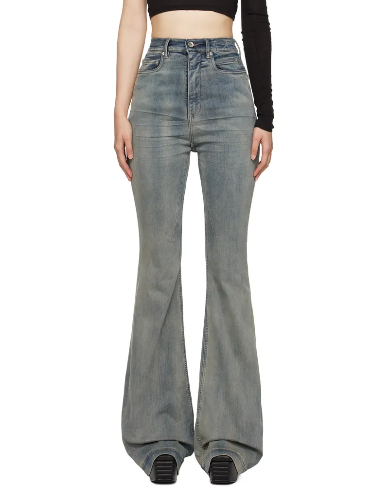 DRKSHDW by Rick Owens Blue Porterville Bolan Bootcut Jeans 46