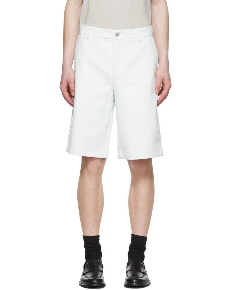 Han Kjøbenhavn White Faux-Leather Shorts White