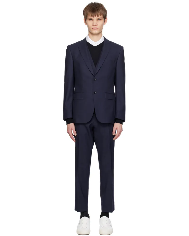 HUGO BOSS Navy Three-Piece Suit 404-dark