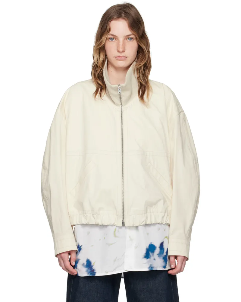 Christophe Lemaire Off-White Double Layer Jacket Wh053