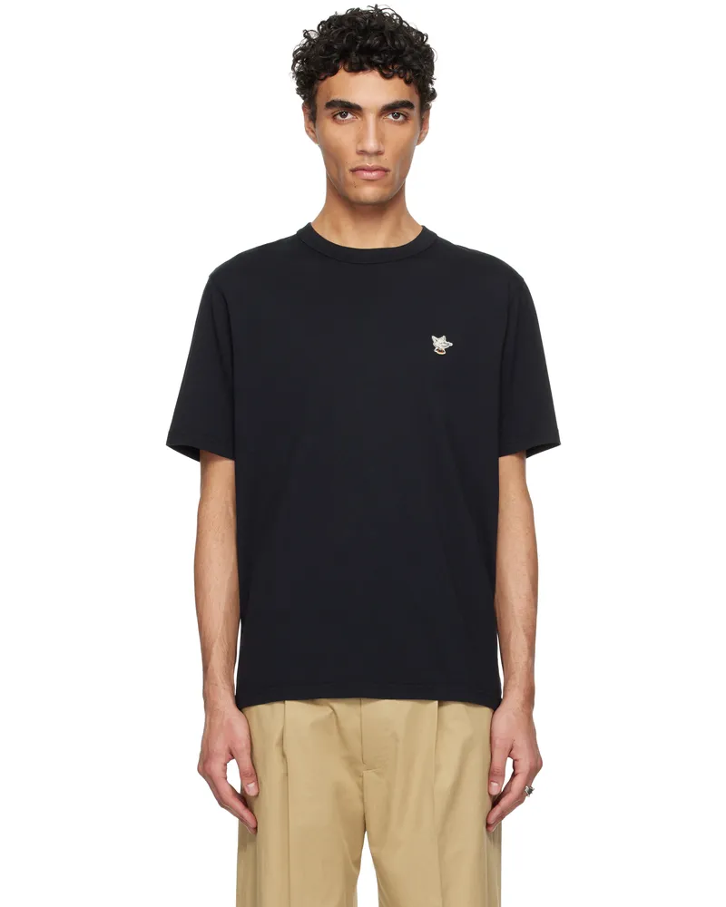Kitsuné Black Barista Fox Patch Relax T-shirt P199