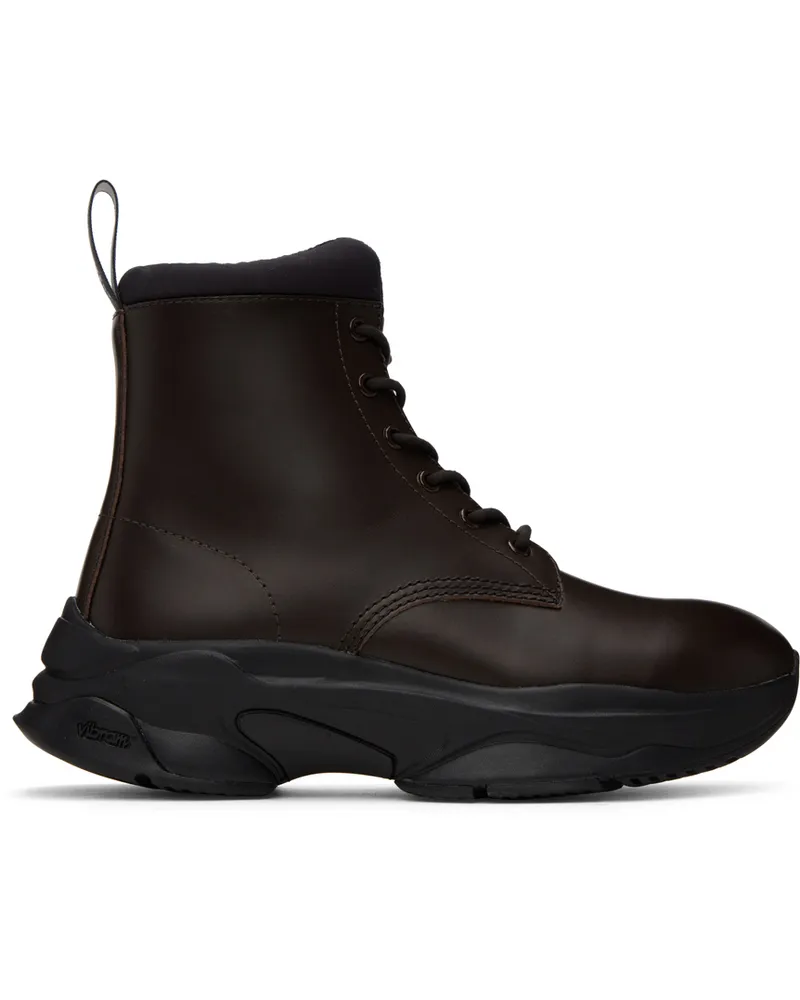Undercover Brown Lace-Up Boots Dark