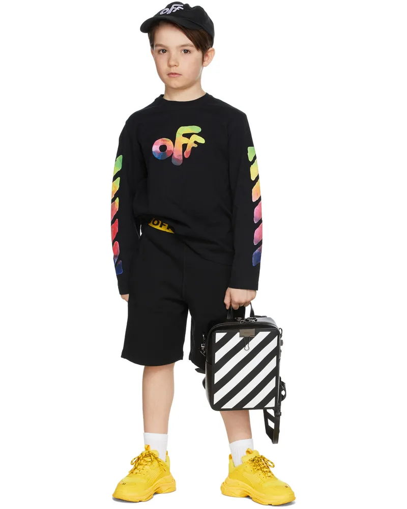 OFF-WHITE Kids Black Industrial Shorts Black