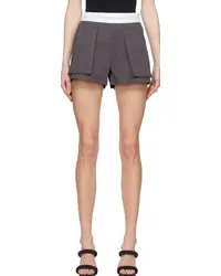 Alexander Wang Gray Cargo Rave Shorts 012a