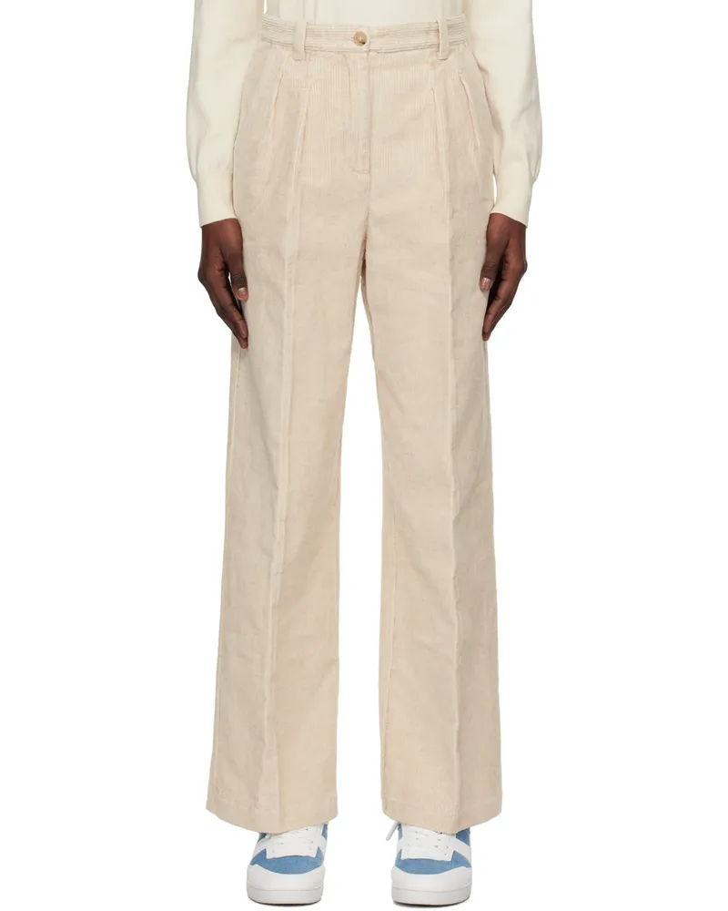 A.P.C. Off-White Tressie Trousers Aad