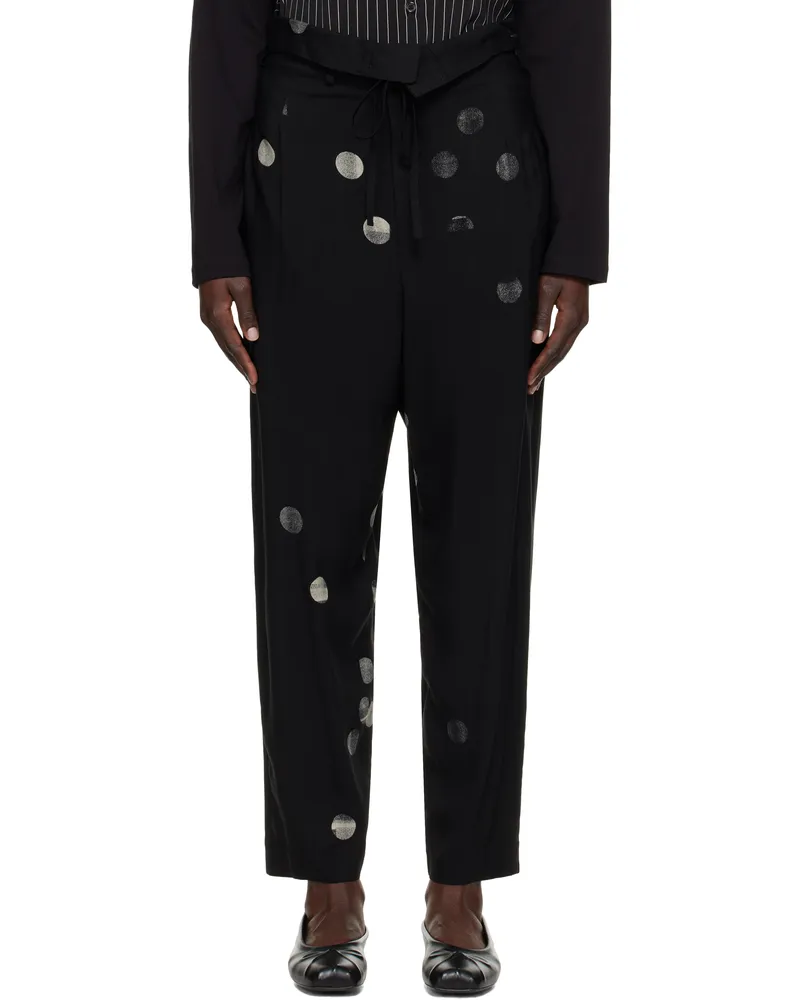 Yohji Yamamoto Black U-High Waist Trousers 1