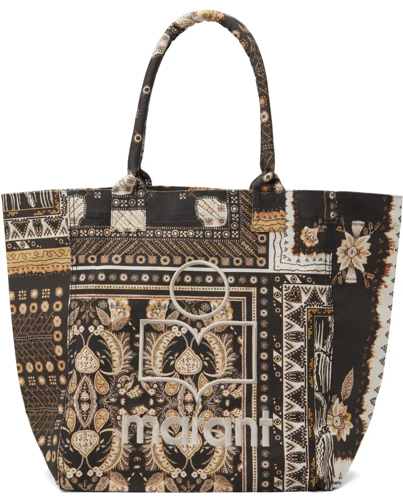 Isabel Marant Black & Off-White Yenky-GE Tote 01bk
