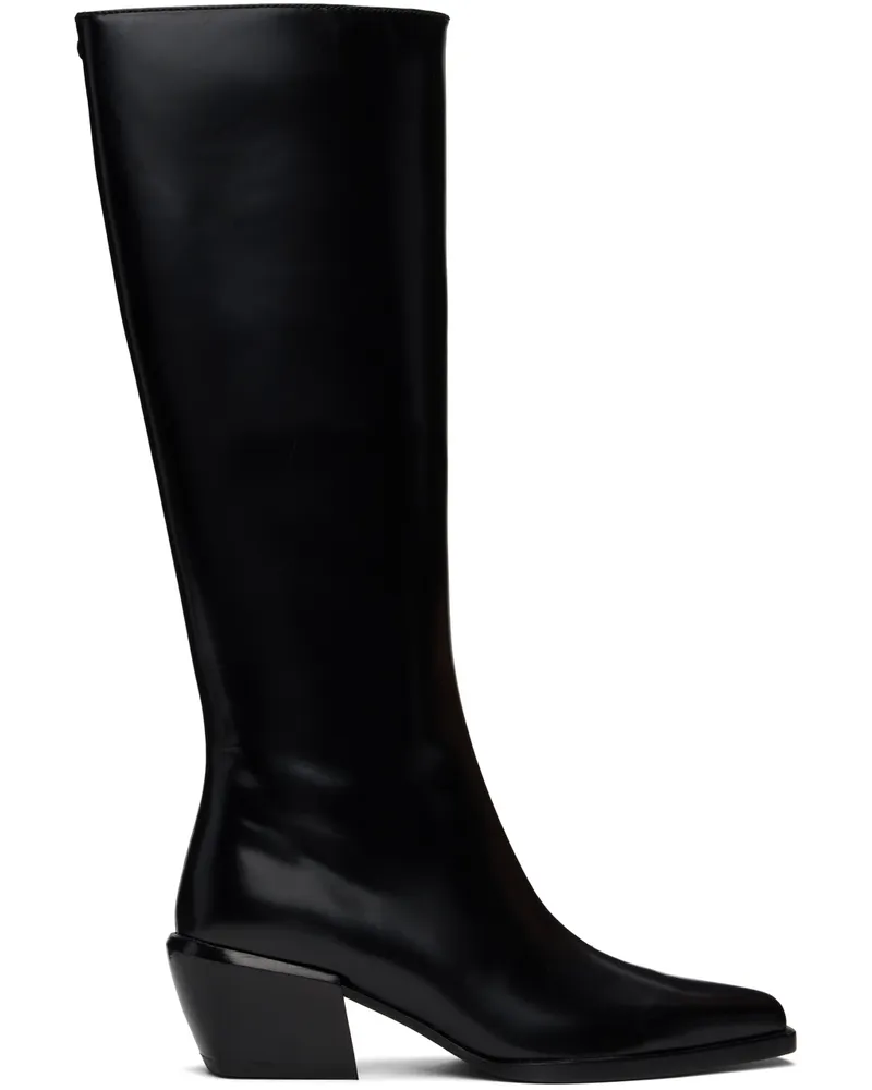 Rag & Bone Black Joni Knee High Tall Boots Blk
