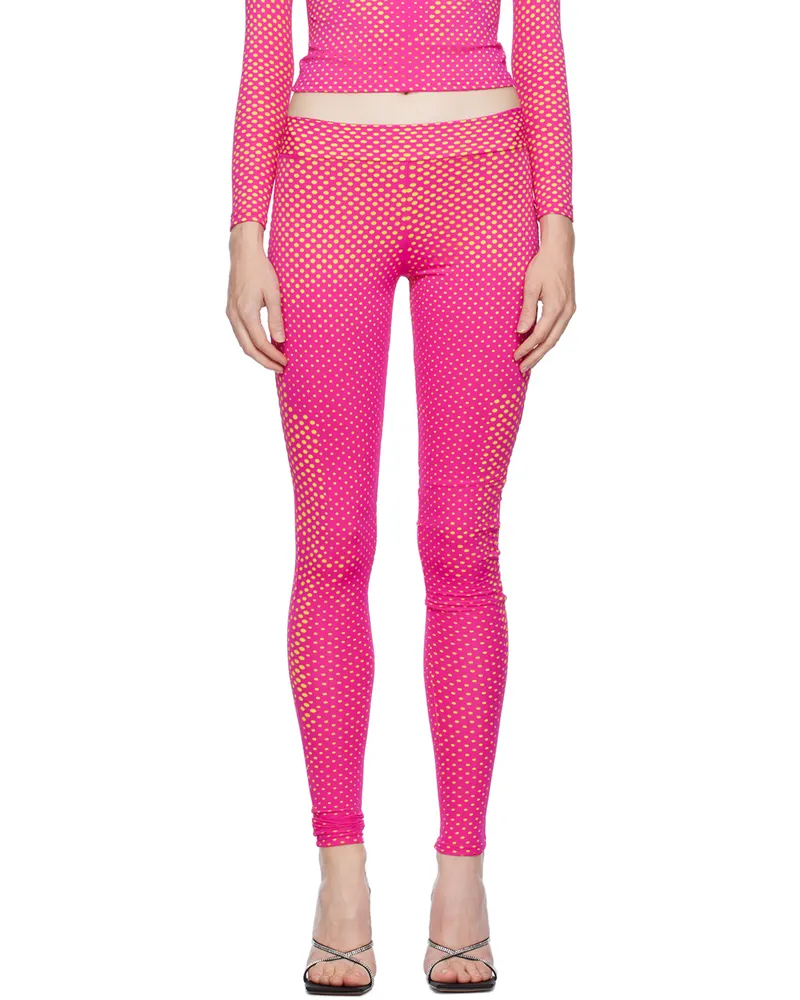 Sinead Gorey Pink Laser-Cut Leggings Pink