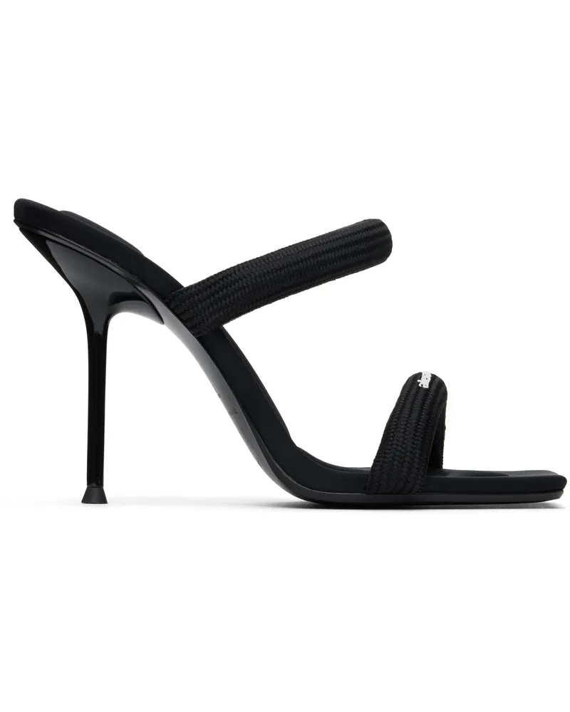 Alexander Wang Black Julie 105mm Nylon Tubular Heeled Sandals Black