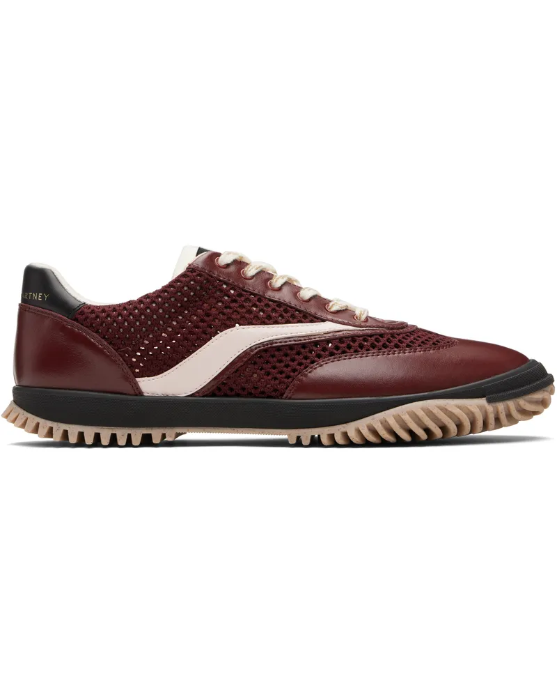 Stella McCartney Burgundy S-Wave Sport Mesh Paneled Sneakers 6402