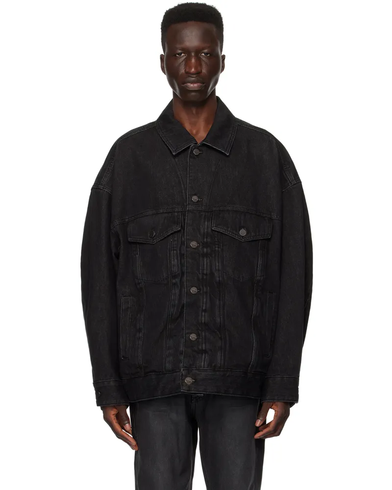 Wooyoungmi Black Wire Denim Jacket 980b
