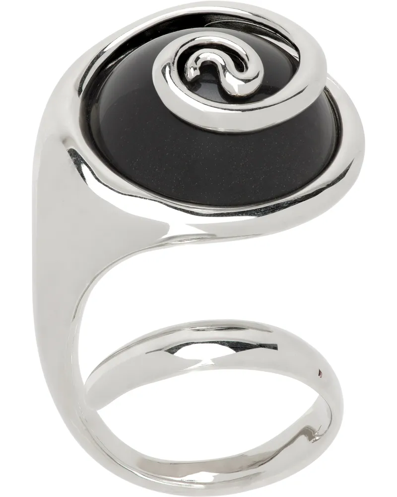 PANCONESI Silver Ascolto Ring Brass