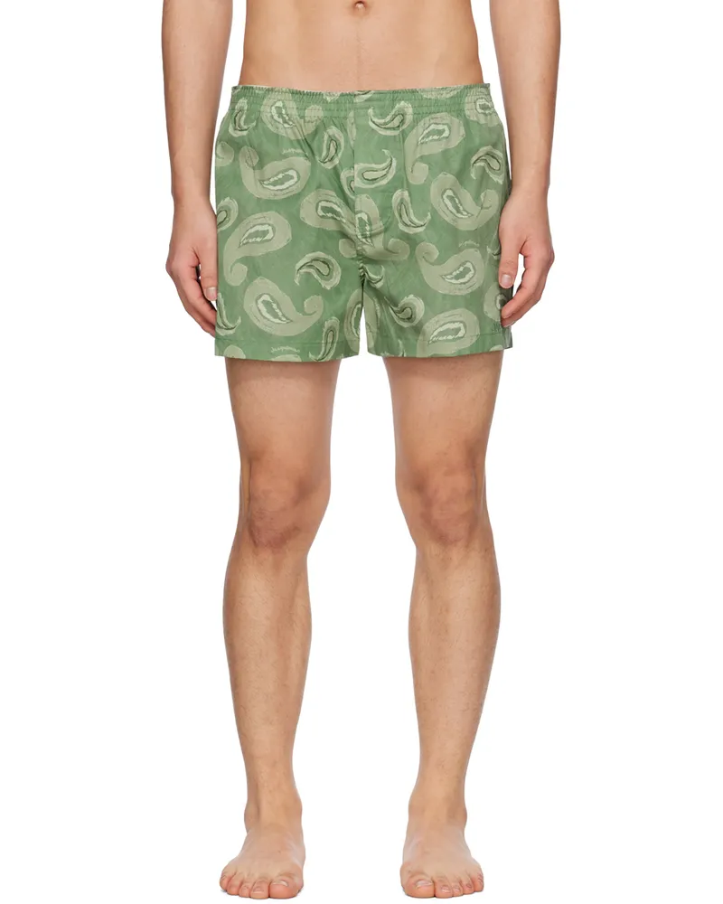 Jacquemus Green Le Raphia 'Le Caleçon' Boxers 5cq