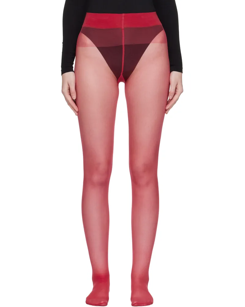 Wolford Red Satin Touch 20 Tights 3241