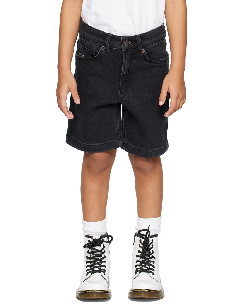 Diesel Kids Black D-Macs-Sh-J Denim Shorts K02
