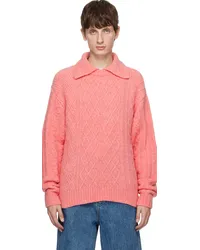 Adererror Pink Layered Collar Polo Pink