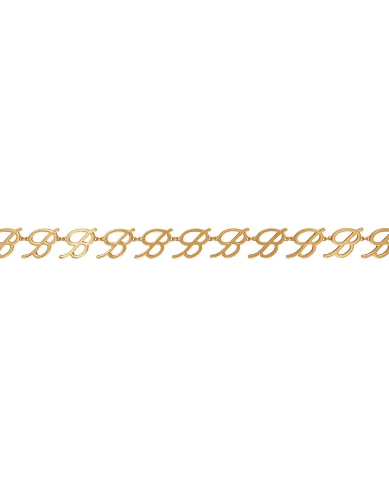 Blumarine Gold Logo Chain Belt N0836