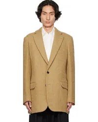 Dries van Noten Tan Two-Button Blazer Camel