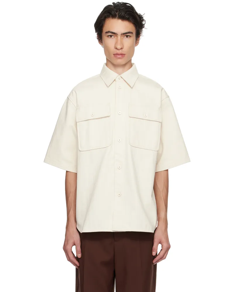 Jil Sander Off-White Buttoned Denim Shirt 280