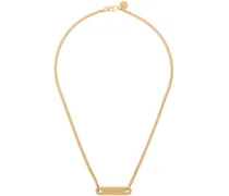Gold Logo Plate Necklace