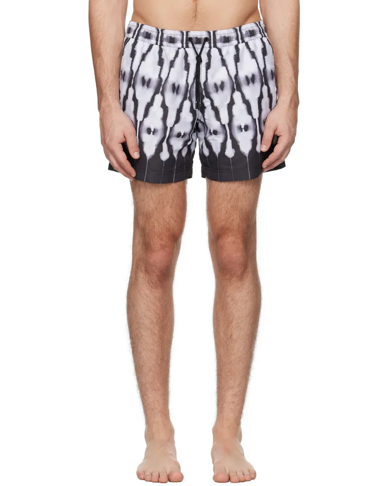 COMMAS Black & White Ritual Classic Swim Shorts Cream