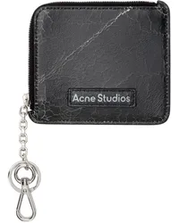 Acne Studios Black Zip Leather Wallet Black