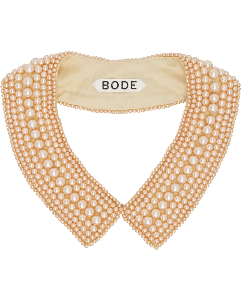 BODE Beige Pearl Collar Choker Cream