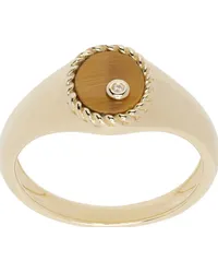 Yvonne Léon Gold Baby Chevalière Ovale Ring 9k