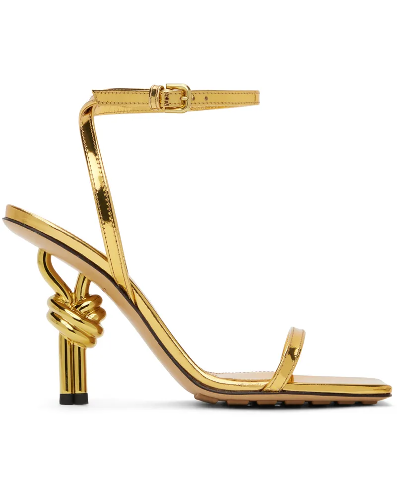 Bottega Veneta Gold Knot Sandals 8265