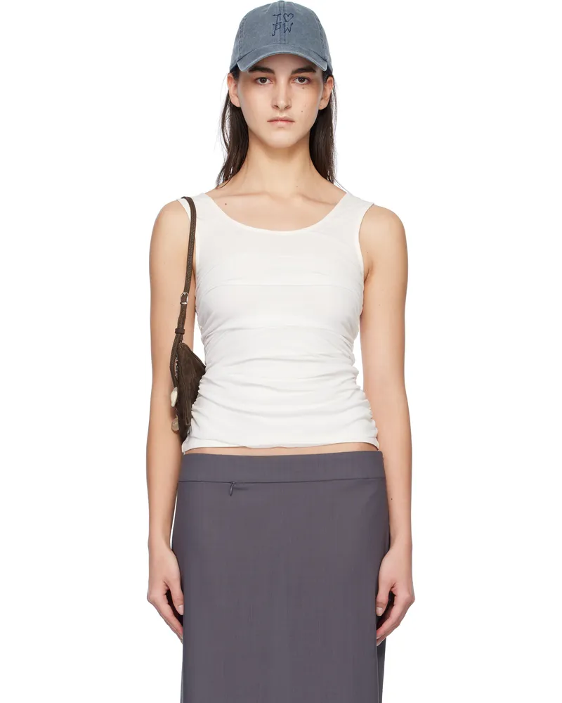 Paloma Wool White Vichyl Tank Top 000